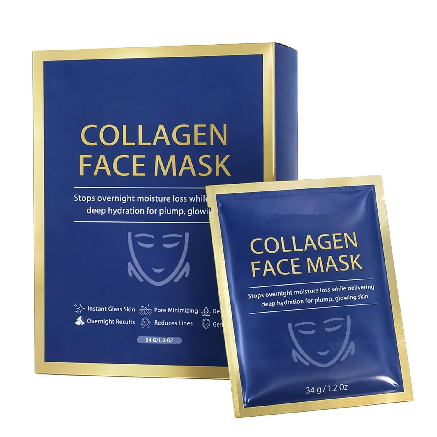 Skinklean Collagen Face Mask, Deep Hydration, Refreshing And Light